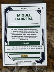 Miguel Cabrera 2-Card Panini Lot Optic Blue Velocity Prizm/Dingers Insert