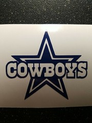 Dallas Cowboys 2.5&Prime; H vinyl Decal Car/Truck Cornholes – Laptops windows copss