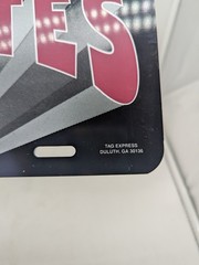 Vtg Phoenix Coyotes Plastic License Plate Tag Express W Inaugural Bonus Paper