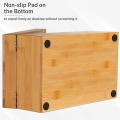 Sturdy Bamboo 3×5 Index Card Box with Anti-Slip Base – A-Z Organizational Charm