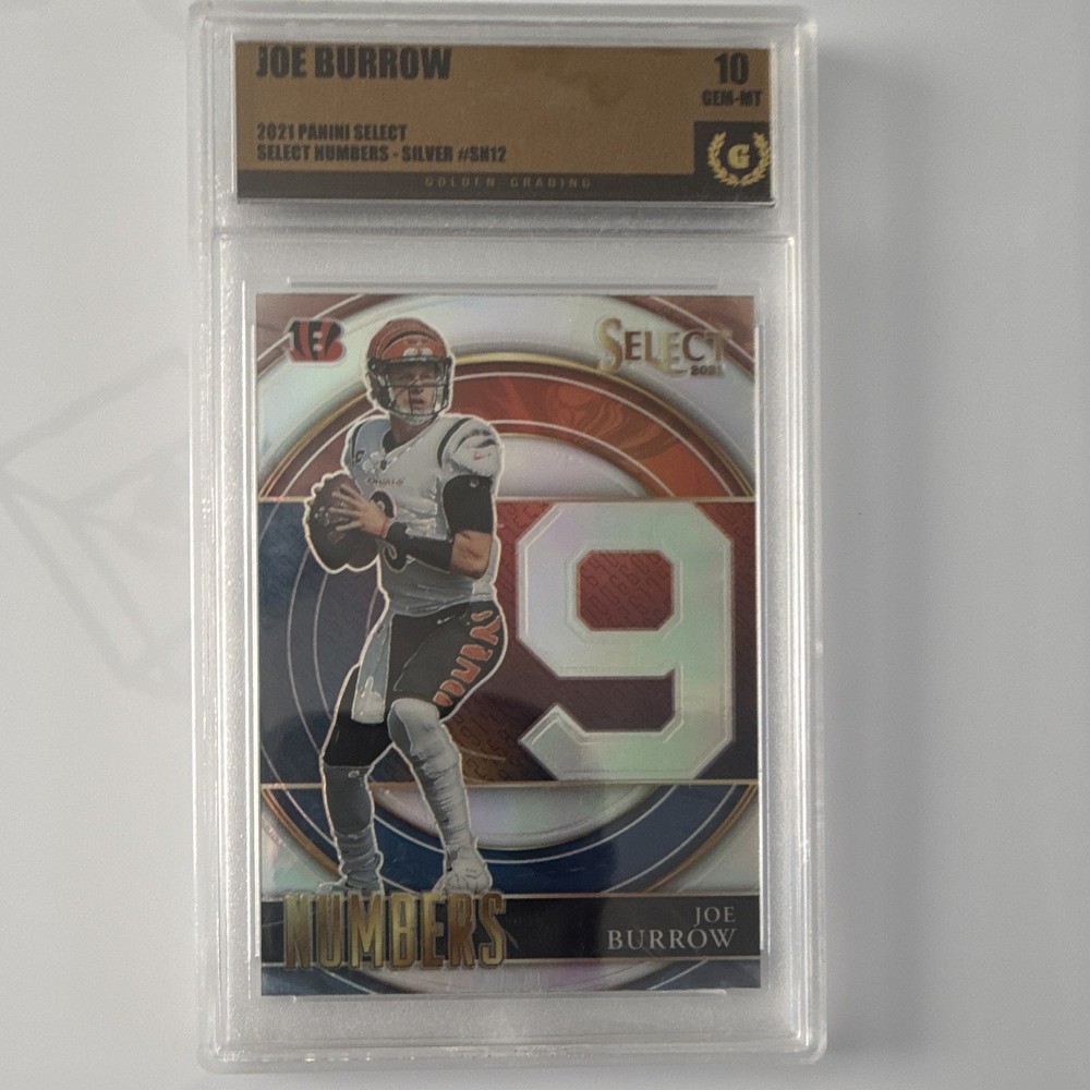 Panini Select 2021 Joe Burrow Select Numbers #SN-12 Silver Bengals GG 10