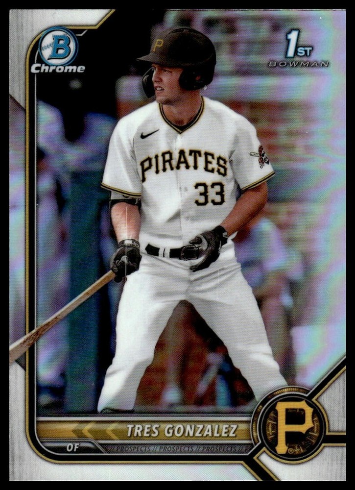 TRES GONZALEZ RC REFRACTOR 2022 BOWMAN CHROME 1ST #BDC-157 PIRATES