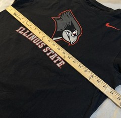 Nike Illinois State Redbirds Men’s Blackout Logo T-Shirt Large Black NCAA Tee