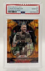 2023 Panini Select UFC Conor McGregor #2 Concourse Orange Flash Prizm PSA 10