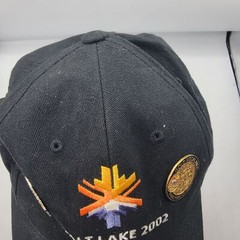 2002 Salt Lake City Olympic Hat And Pins Gold Medal Mile Pin Snow Flake Pin