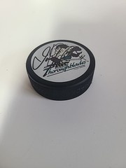 Ice Hockey Puck.Kentucky Thoroughblades.Unknown Signature