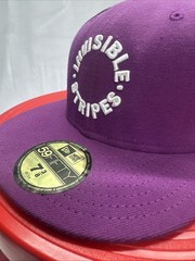 NEW ERA FITTED CAP HAT INVISIBLE STRIPES PROMOTIONAL MTV ABDC PURPLE 7 3/8 NEW