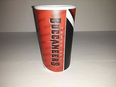 Tampa Bay Buccaneers NFL Waxed Paper Plastic Cup ( Set of Four )