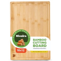 Riveira Bamboo Grandeur: 18 x 12 Cutting 18&Prime;L x 12&Prime;W, Natural