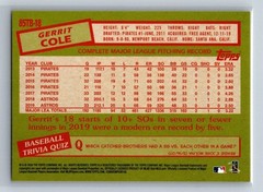 2020 Topps Series 2 Gerrit Cole 1985 Topps Baseball 35th Anniversary #85TB-18
