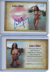 Leila Grey Signed & Kissed Trading Card #15 AEW Wrestler Model Collectors Expo