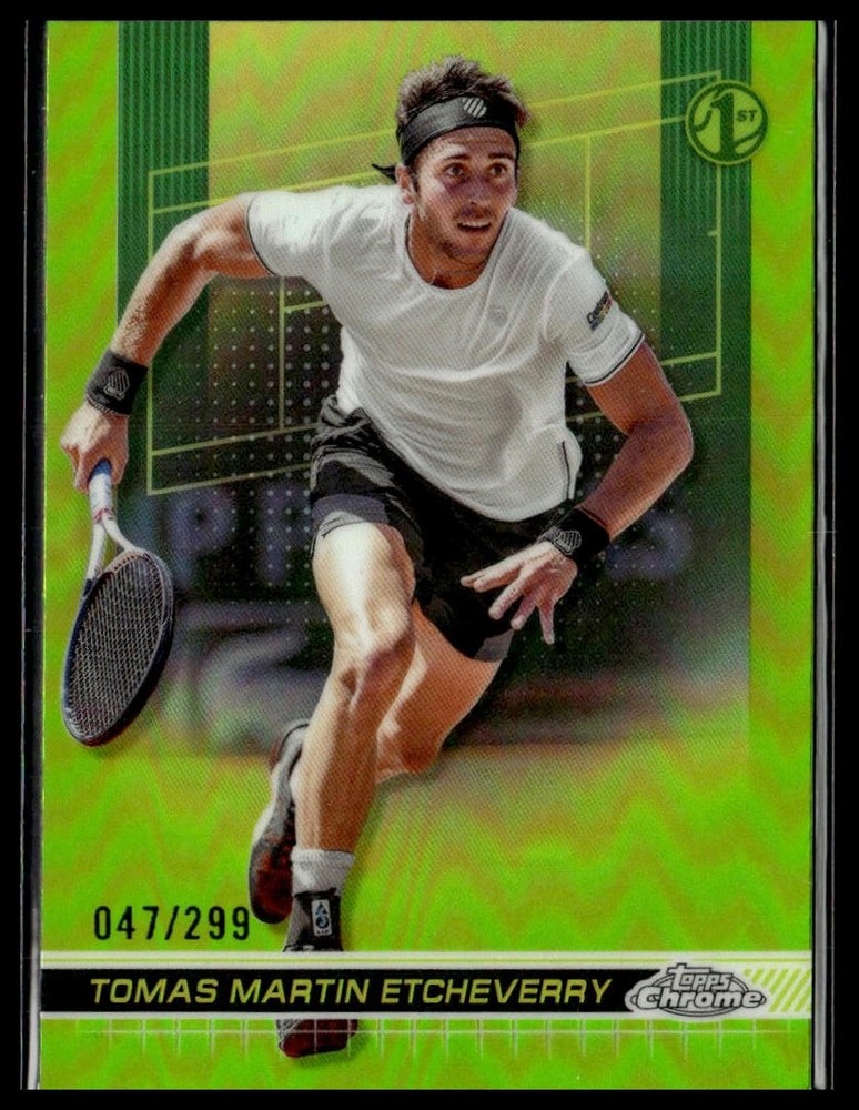2024 Topps Chrome Tennis 96 Tomas Martin Etcheverry 1st Lime Green Ref 047/299