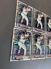 6x Travis Bazzana 2024 Bowman Draft 1st Bowman Chrome Refractor BDC-1 Lot