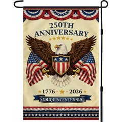 4th of July Decorations – 250th Anniversary 12 x 18 inches, Red and Blue
