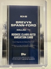 2024 Topps Signatures – Rookie Class Auto Variation – Brevyn Spann-Ford RC