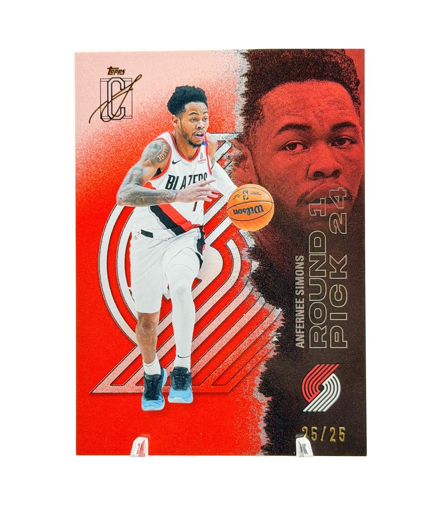 ANFERNEE SIMONS 2025-26 Topps Signature Class Red 25/25 #70 Blazers RARE MINT