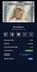 DIGITAL TOPPS BUNT 26 Bo Jackson ALLEN & GINTER SUPER RARE X-FRACTOR Read