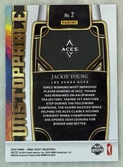 Jackie Young 2024 Panini Select WNBA Unstoppable Insert Card-#2 Las Vegas Aces