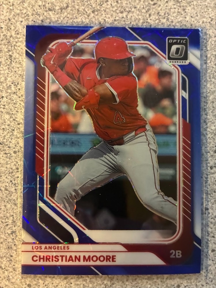2026 Donruss #62 Christian Moore Optic Blue Velocity