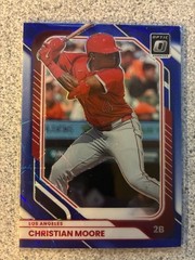 2026 Donruss #62 Christian Moore Optic Blue Velocity