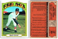 1972 Topps Ray Culp #2, Boston Red Sox, NM 2