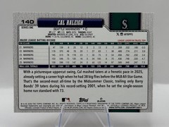 2026 Topps Series 1 Cal Raleigh Polka Dots Green & Pink #140 Mariners