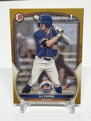 2023 Bowman Draft AJ Ewing 1st Prospect Gold /50 NY Mets