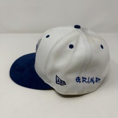 Chicago Bulls Hat Cap Snap Back White Blue Suede 6X Champions New Era