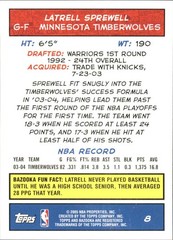 2004-05 Topps Bazooka #8 Latrell Sprewell – BSK