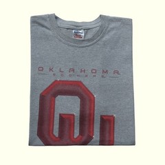 NCAA FRUIT OF THE LOOM VTG OKLAHOMA FOOTBALL OU SOONERS GRAPHIC GRAY T SHIRT XL