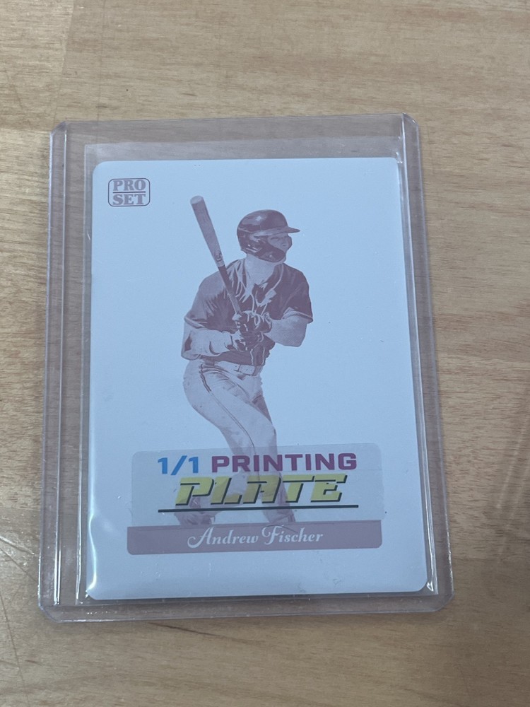 Andrew Fischer 2026 Leaf Pro Set Metal Baseball 1/1 Printing Plate