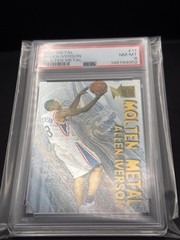 1996 Fleer Metal Molten Metal #17 Allen Iverson RC Rookie PSA 8 HOF 76ers