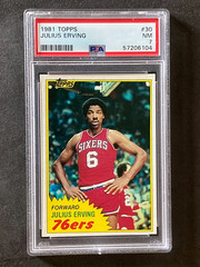 1981 Topps #30 Julius Erving 76ers Near Mint PSA 7