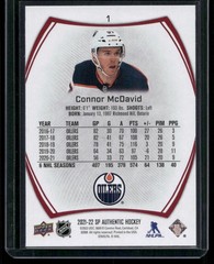 2021-22 SP Authentic #1 Connor McDavid Limited Red