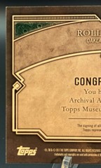 Topps 2017 Museum Collection Archival Autographs Rollie Fingers AA-RF /199