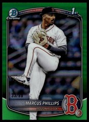 2025 Bowman Draft #BDC-54 Marcus Phillips Chrome True Green Refractor /99