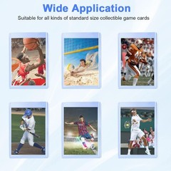 50Pack 3&Prime;x4&Prime; Topload Card Holder 35PT Hard Plastic Card Sleeves Trading Cards