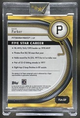 2025 Topps Five Star Dave Parker #FSA-DP Auto /99 Pirates