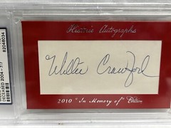 Willie Crawford Baseball Outfielder Historic Autograph PSA Authenticated 2010
