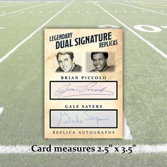 Brian Piccolo Gale Sayers Reprint ACEO Replica Dual Signature Card Chicago