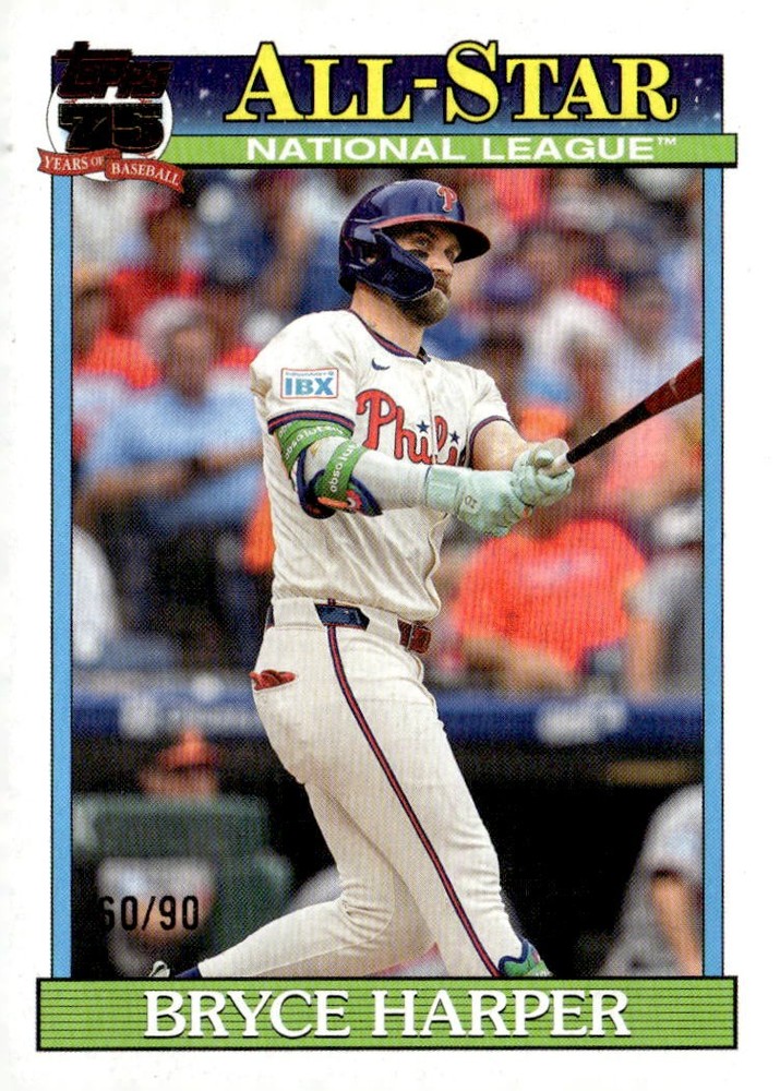 2026 Topps &rsquo;91 Topps All-Stars The Real One #91AS7 Bryce Harper /91 – NM-MT