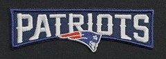 Patriots Logo Embroidered Iron On Patch 4&Prime; x 1.25&Prime; Rare
