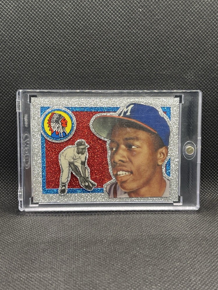 Hank Aaron Custom Card – Handmade Collector Art Piece (Unlicensed) 1/1