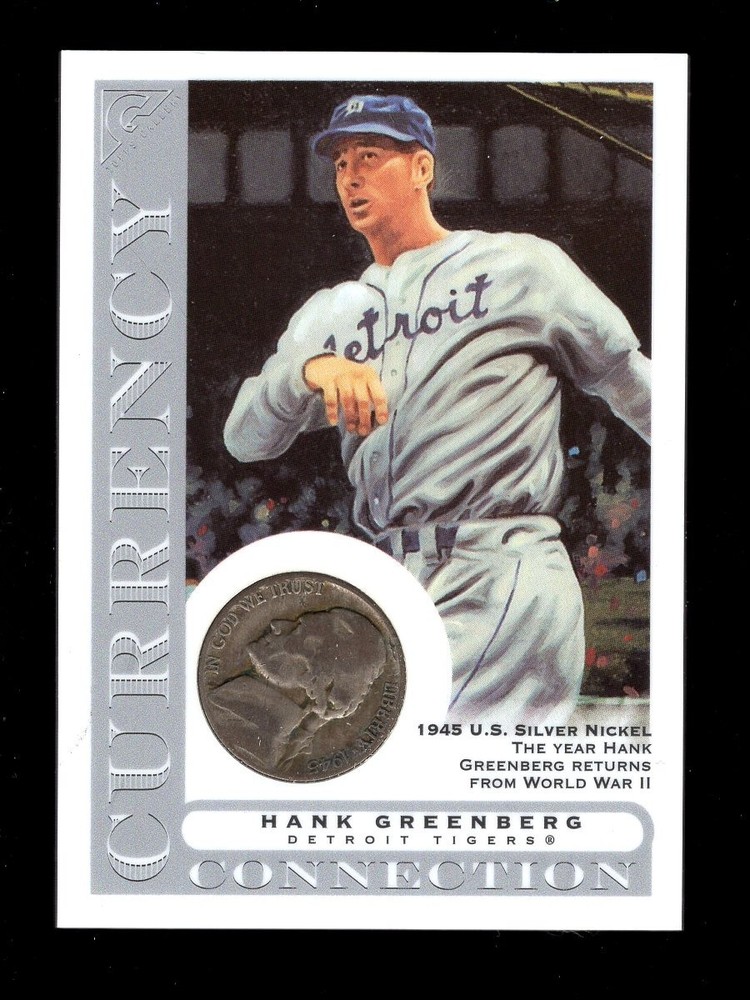 2003 TOPPS GALLERY CURRENCY HANK GREENBERG 1945 SILVER NICKEL TIGERS