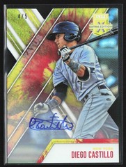 Diego Castillo 2017 Panini Elite Extra Edition Tie-Dye Die Cut Auto /5 #103