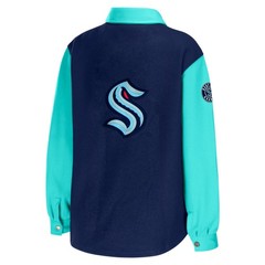 Women&rsquo;s WEAR by Erin Andrews Deep Sea Blue/Light Blue Seattle Kraken Colorblock