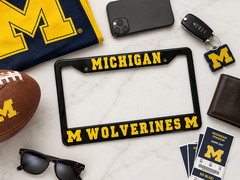 Michigan Wolverines License Plate Frame Cover – Black – EliteAuto3K