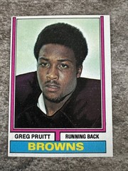 (E) 1974 Topps Greg Pruitt Rookie #110 football card Cleveland Browns Rc Vg