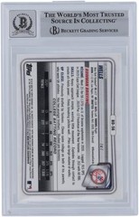 Austin Wells Yankees Signed 2020 Bowman Chrome Draft #BD-56 Beckett 9/10 Card