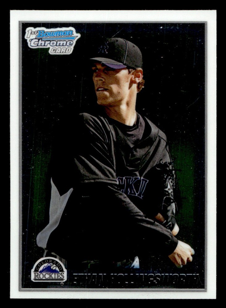 2010 Bowman Chrome – Ethan Hollingsworth Baseball card Colorado Rockies Raw